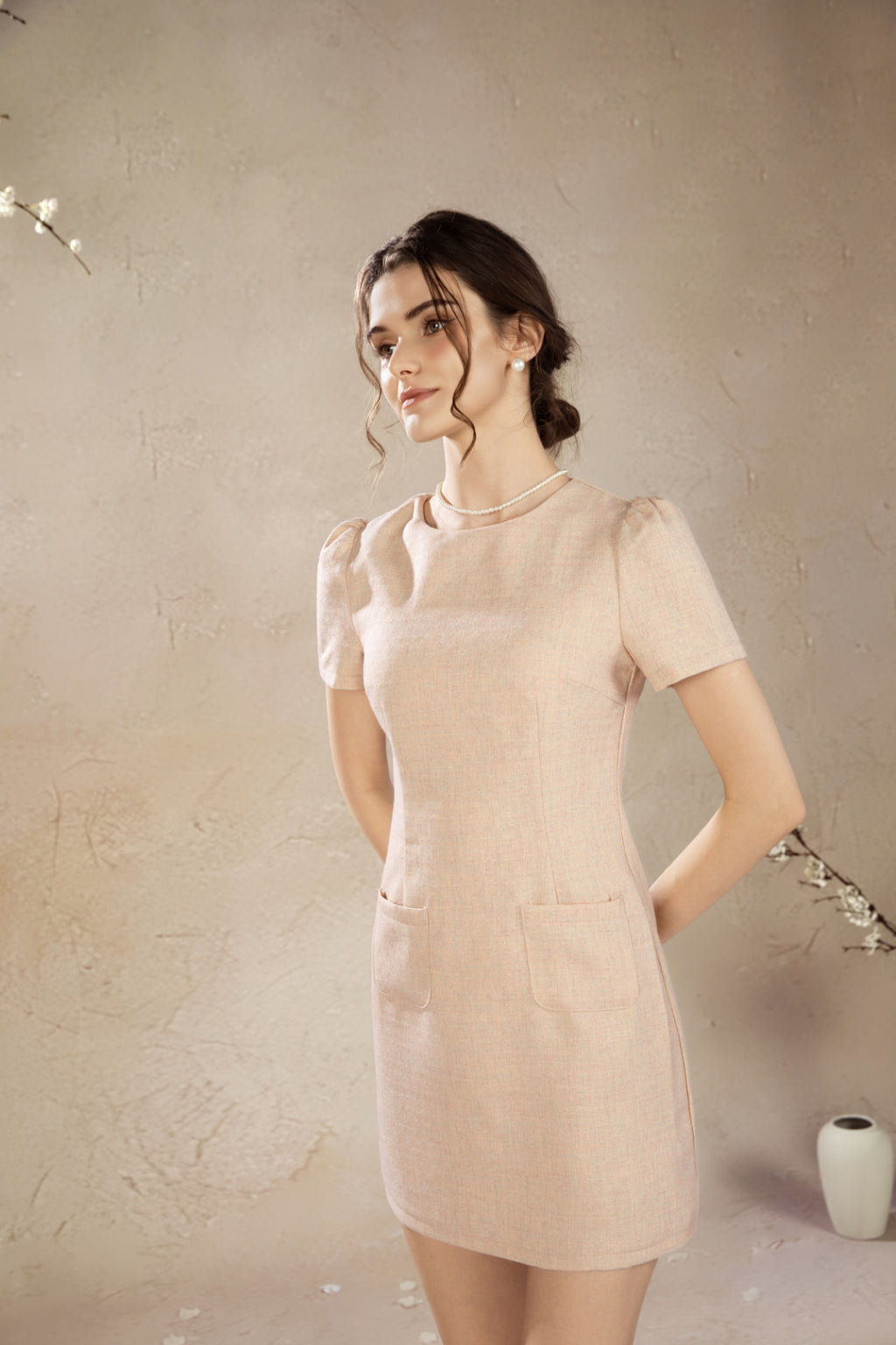 Rossie Parisian Tie Short Dress