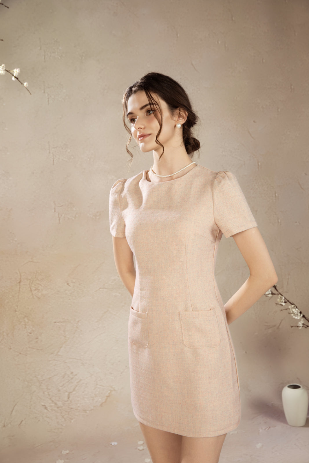 Rossie Parisian Tie Short Dress