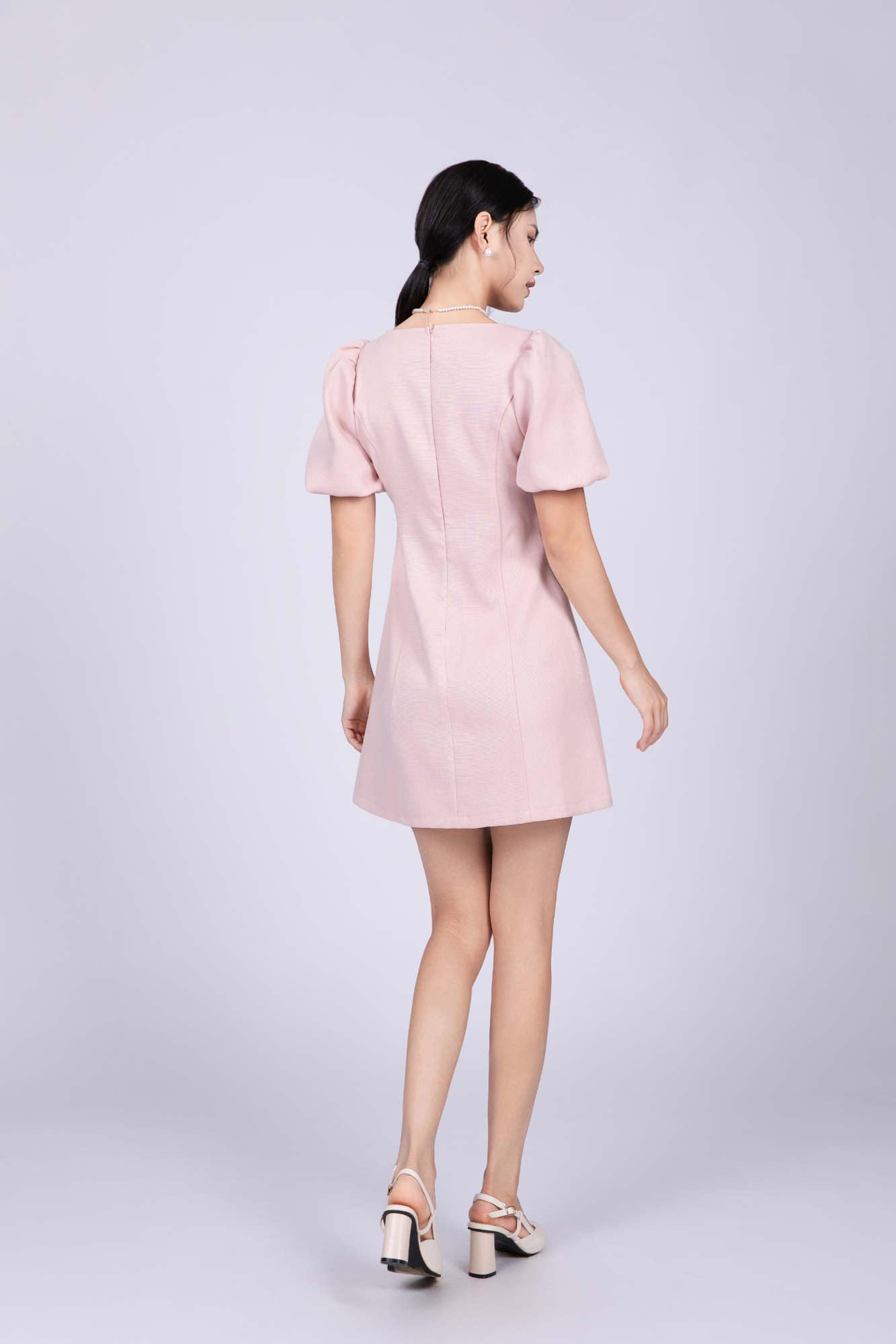 Freya Vintage Short Dress in Pink