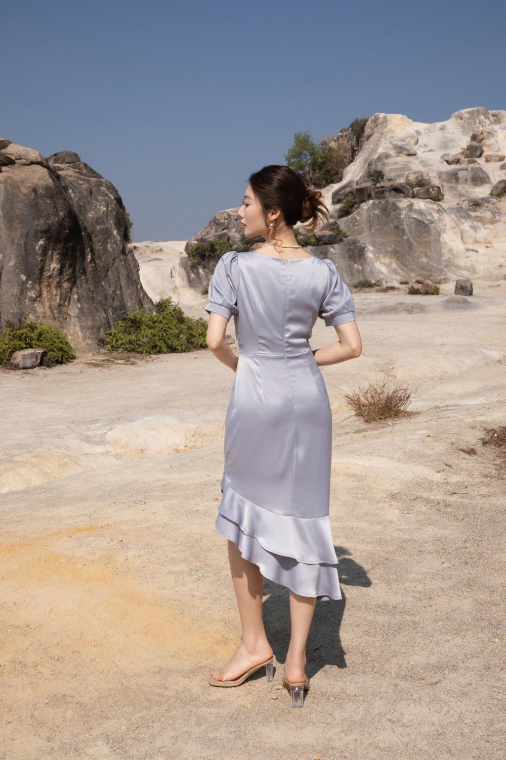Xīn Yuè Classic French Midi Dress