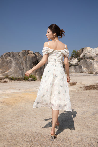 Xīn Yuè Floral Midi Dress