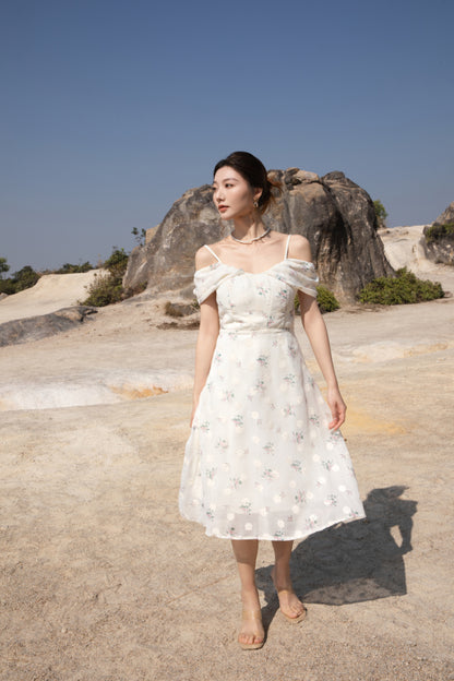 Xīn Yuè Floral Midi Dress