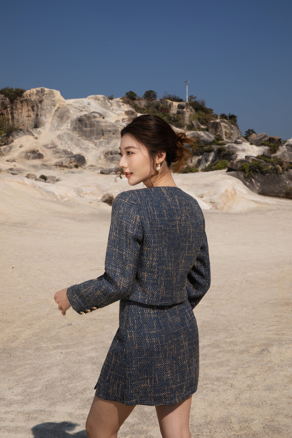 Elise Royal Tweed Set Wear