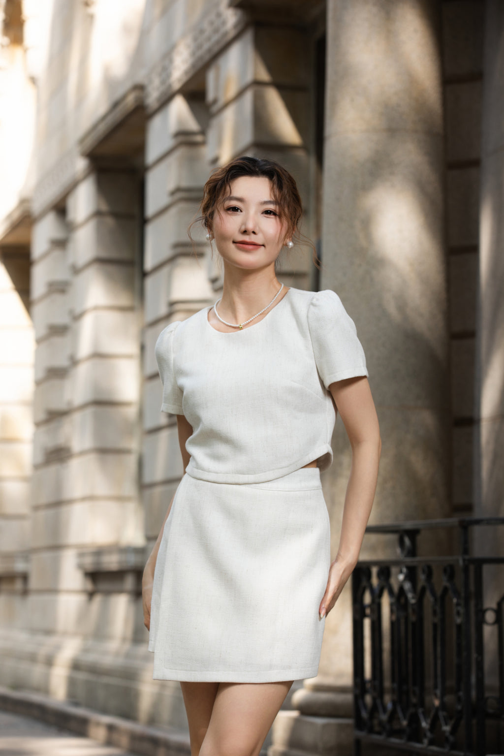 Xīn Yuè Irregular Tweed Set Wear