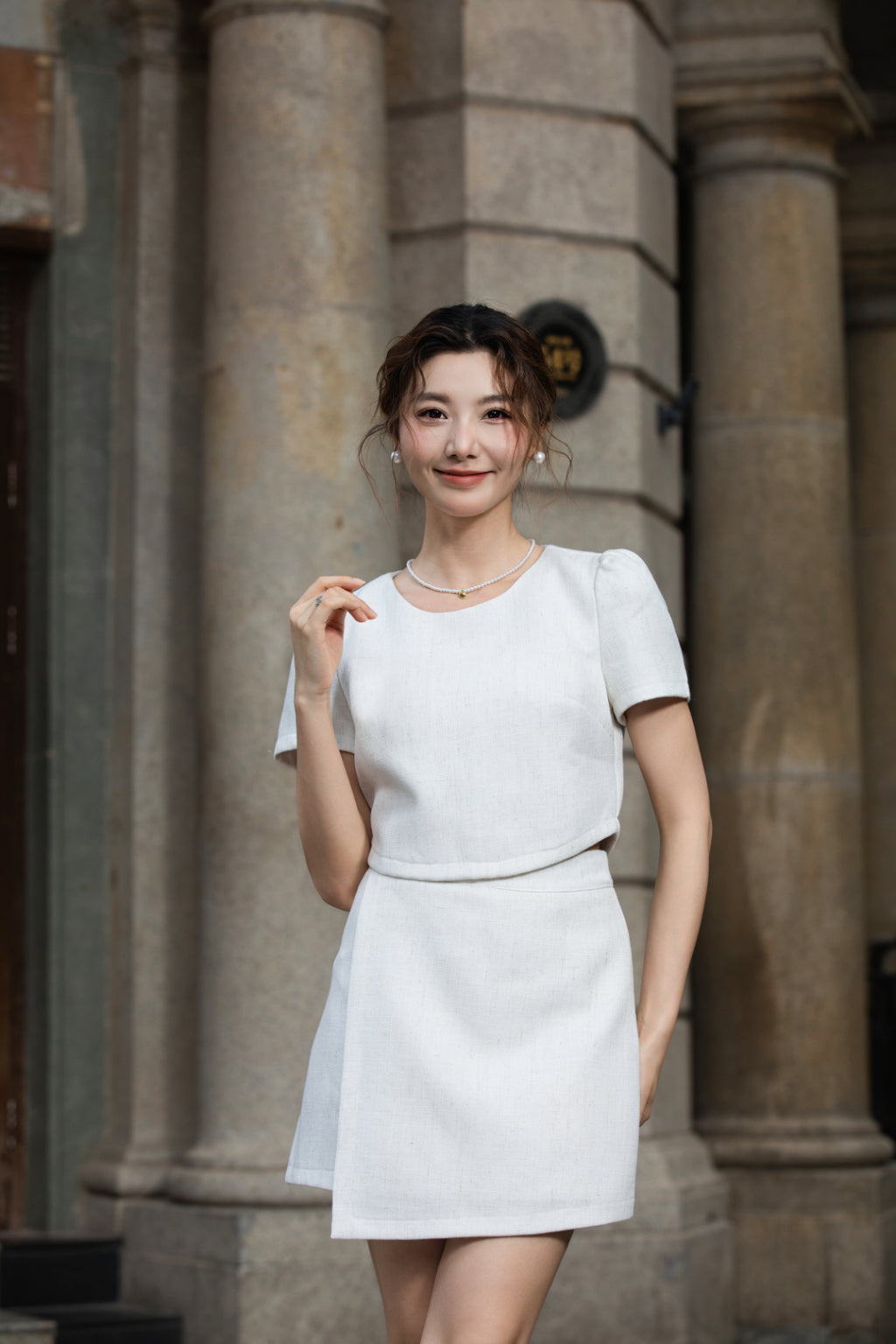 Xīn Yuè Irregular Tweed Set Wear