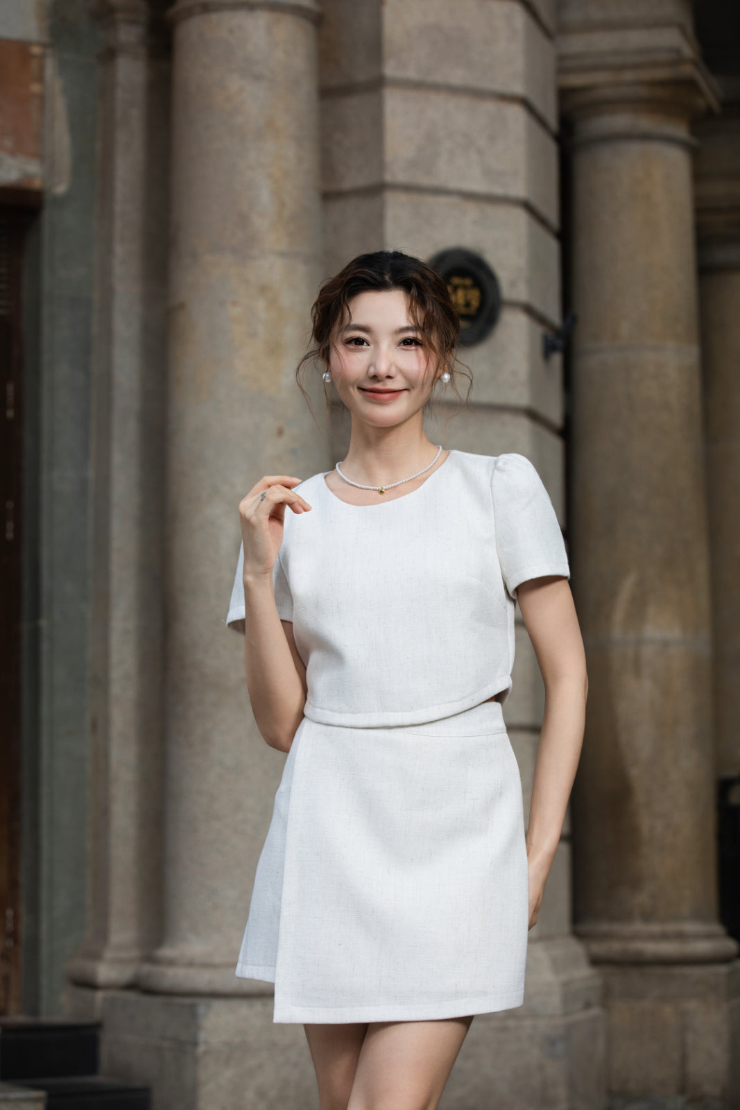 Xīn Yuè Irregular Tweed Set Wear