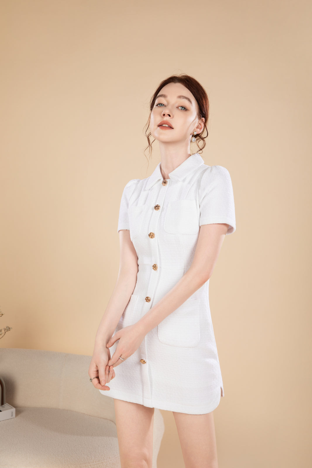 Nora Lux Tweed Short Dress