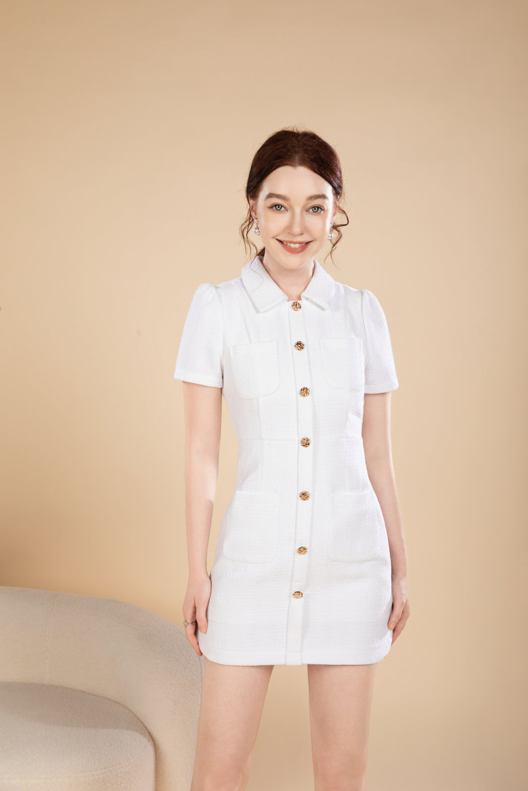 Nora Lux Tweed Short Dress
