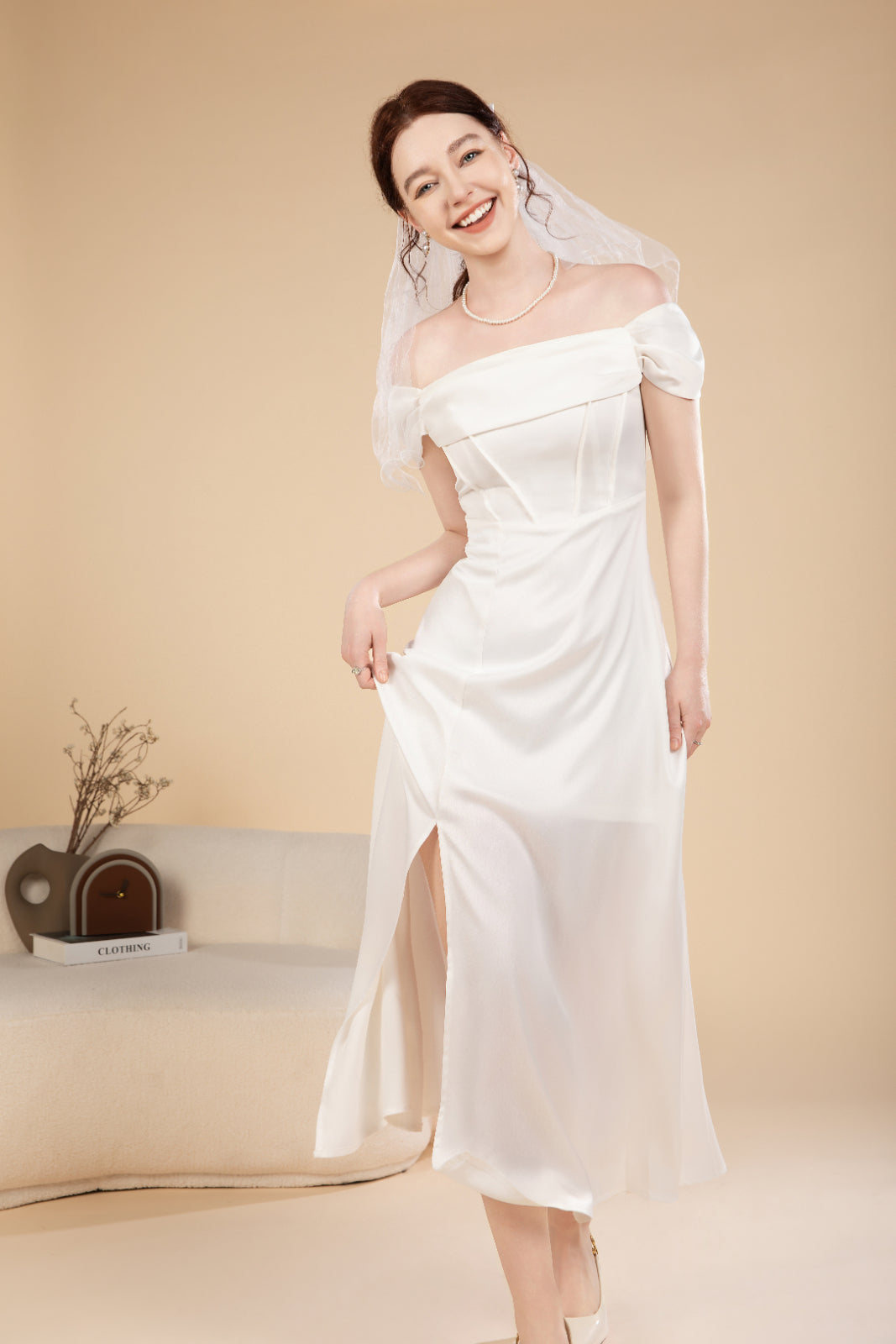 Nora Lux Off Shoulder Maxi Dress
