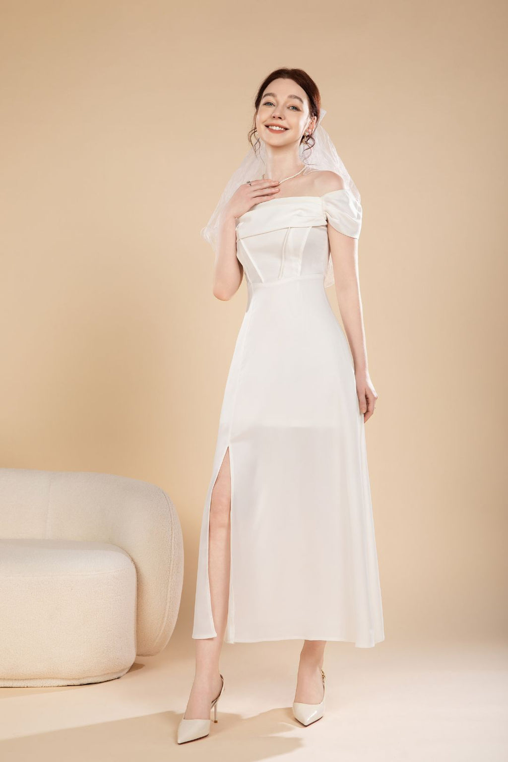Nora Lux Off Shoulder Maxi Dress