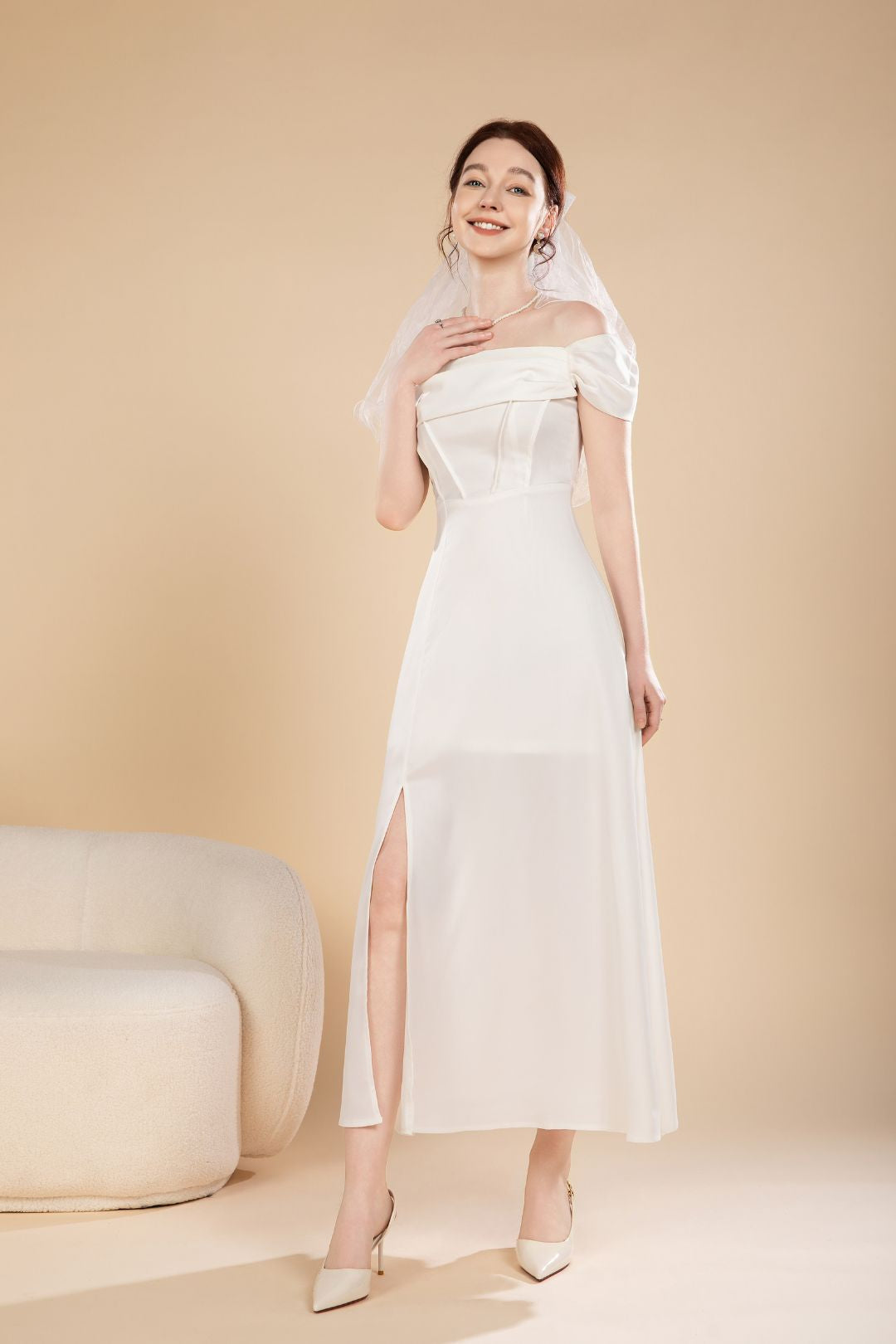 Nora Lux Off Shoulder Maxi Dress