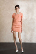Elise Button Tweed Set Wear