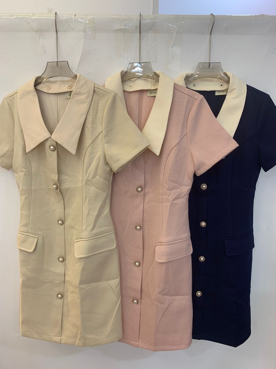 Rossie Collar Tweed Short Dress