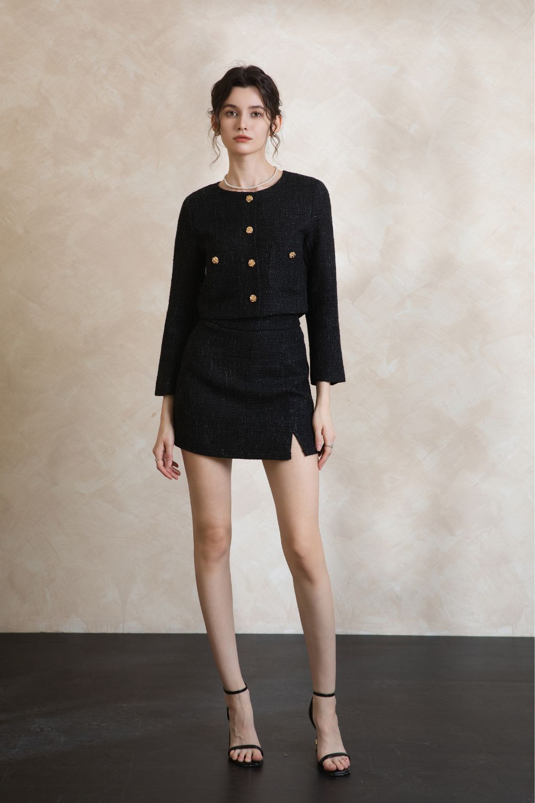 Elise Royal Tweed Set Wear