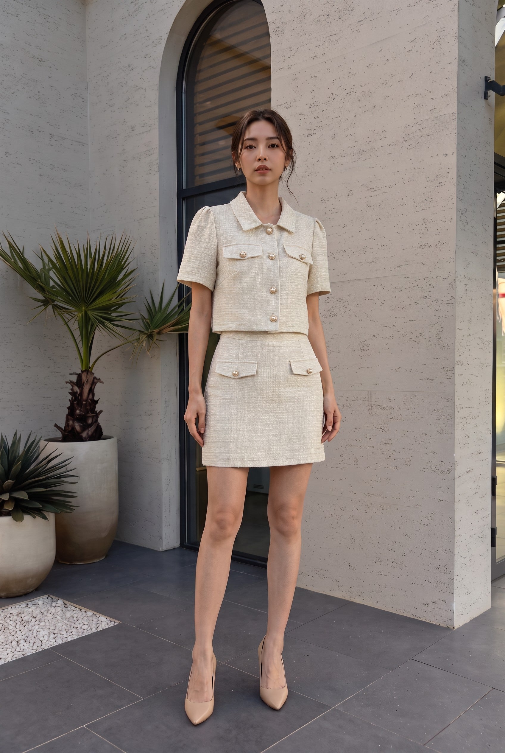 Mia Pearl Tweed Set Wear