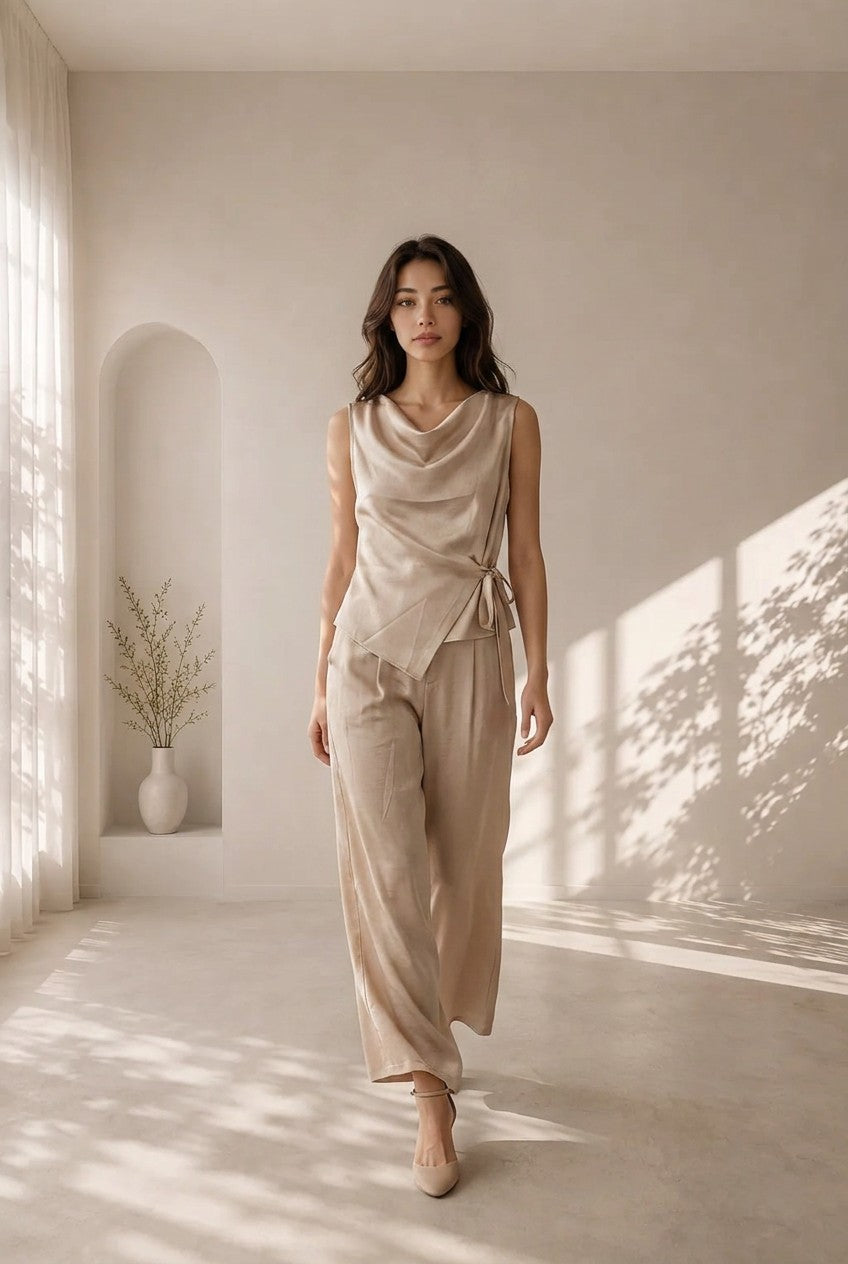 Estelle Draped Acetate Set