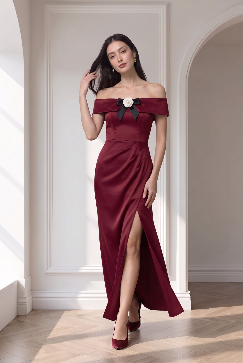 Macy Floral Off Shoulder Maxi Dress