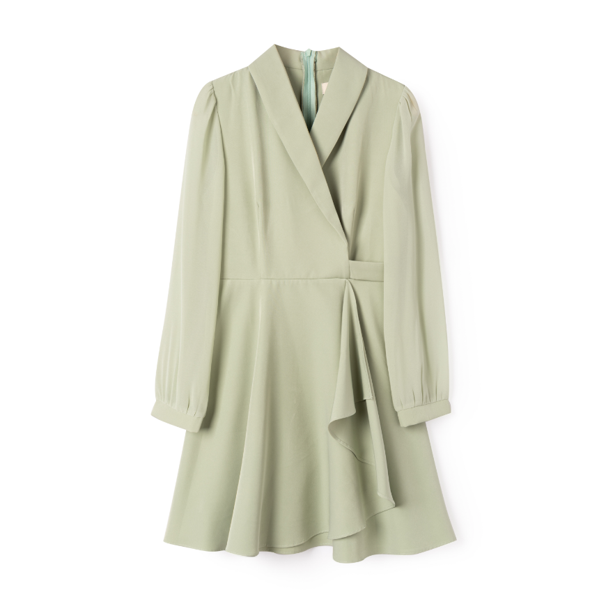 Nova Designer Sheer Sleeve Dress