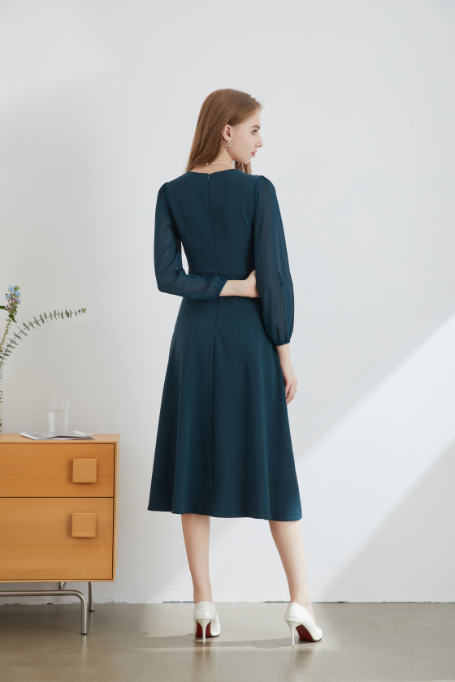 Nova French Midi Dress