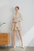 Nova Designer Sheer Sleeve Dress