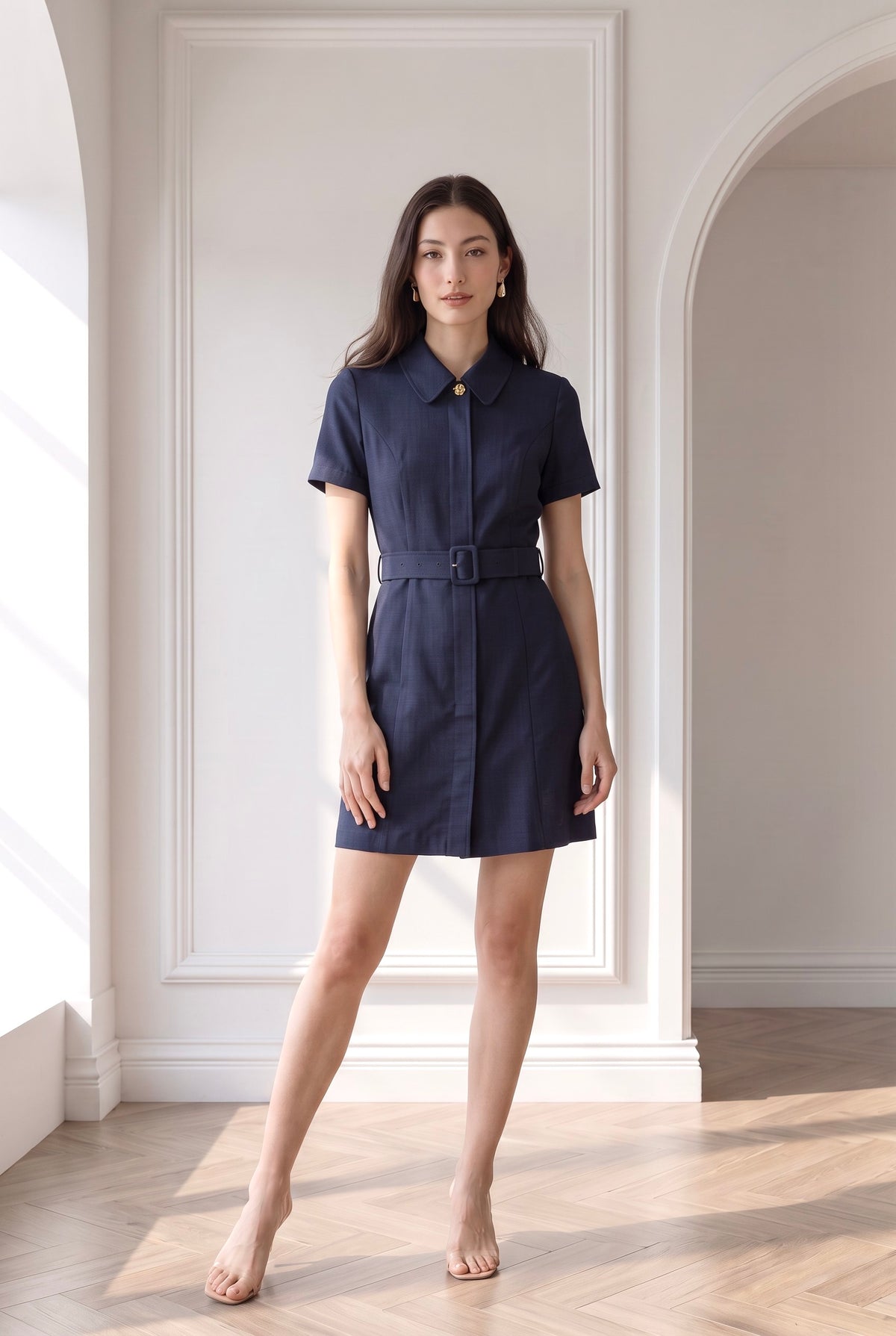 Macy Classic Belted Short Dress
