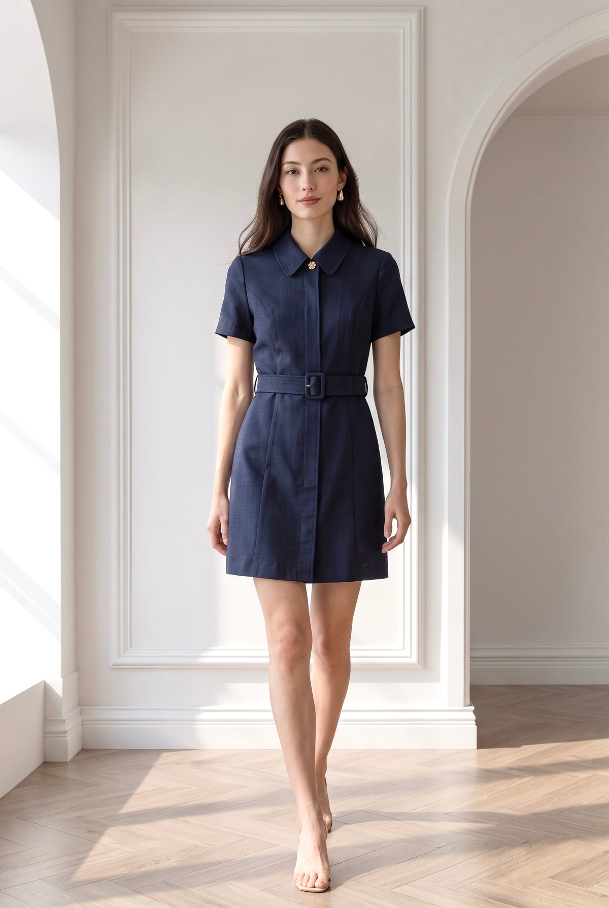 Macy Classic Belted Short Dress