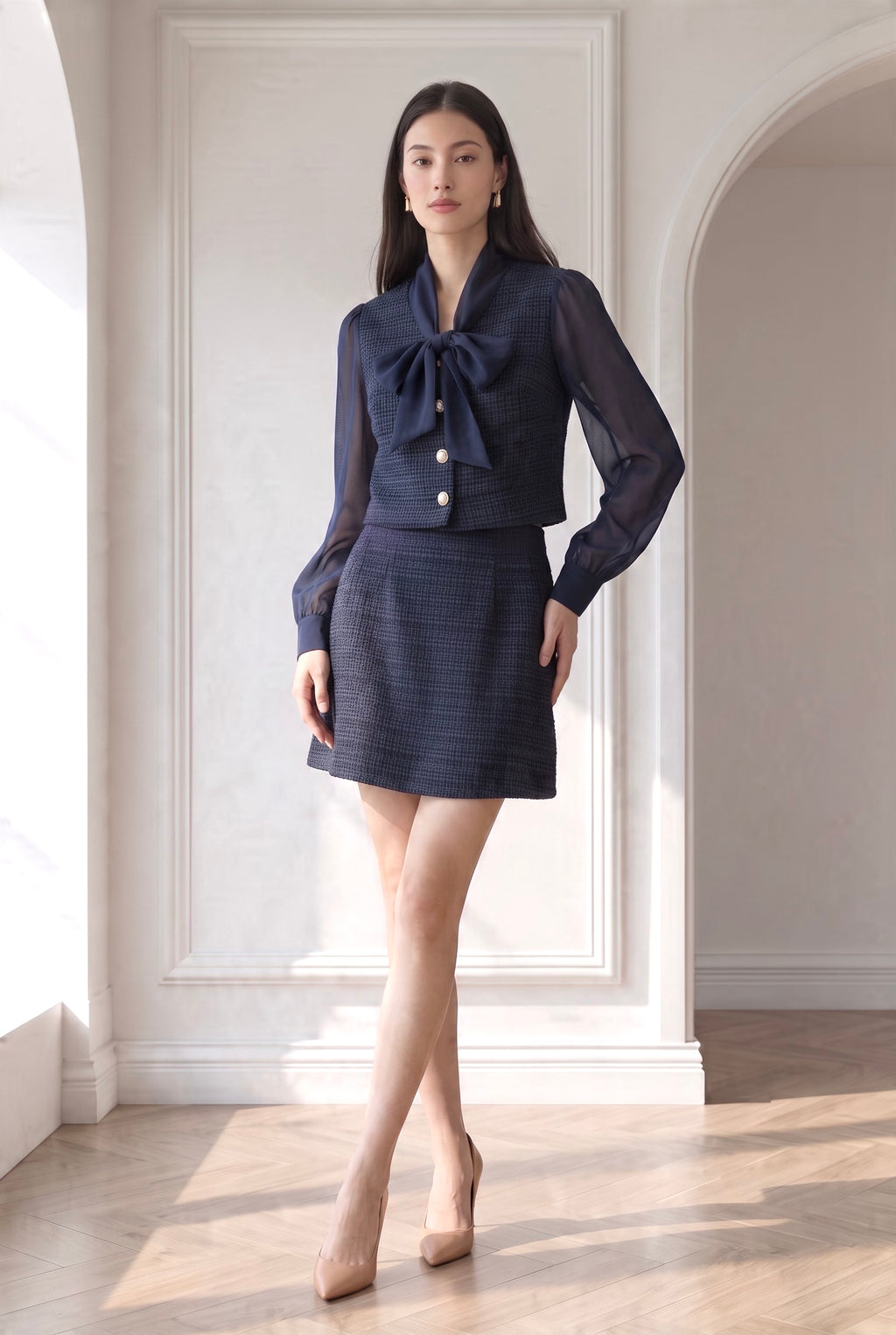 Macy Bow-Tie Textured Set
