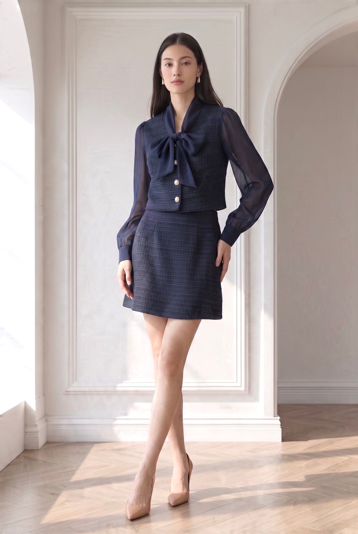 Macy Bow-Tie Textured Set