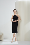 Angela Pearl Halter Midi Dress