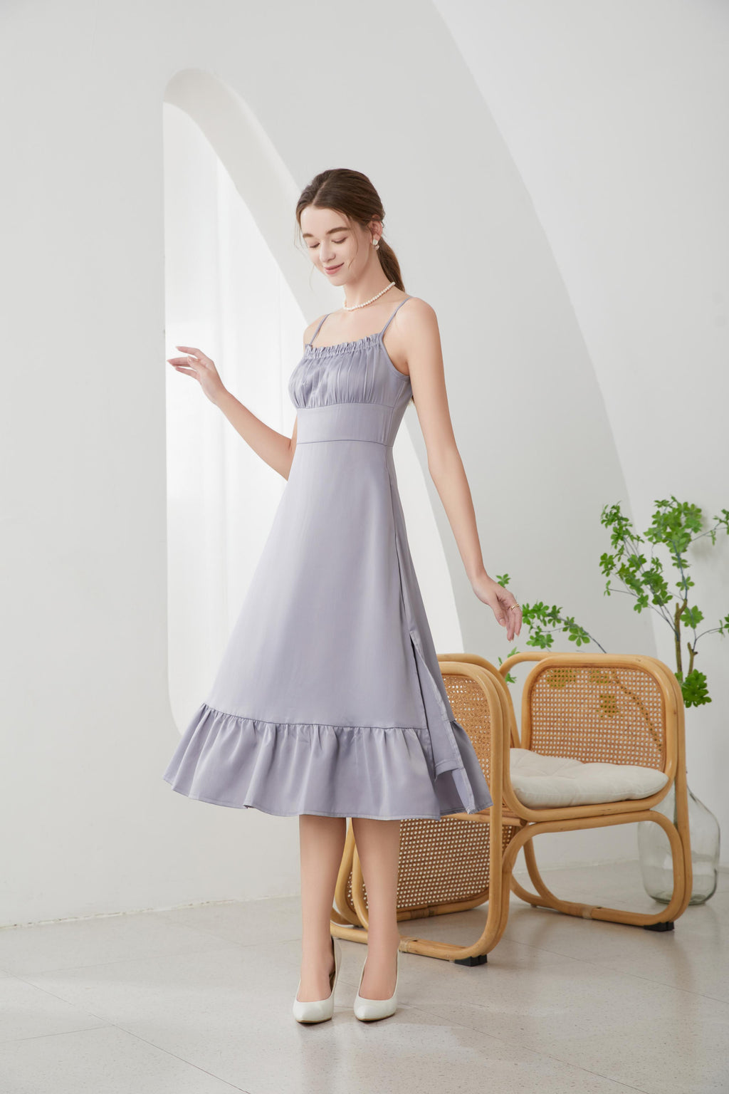 Liza French Midi Dress