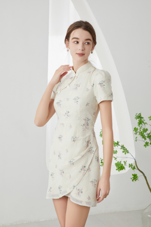 Liza Blossom Oriental Short Dress