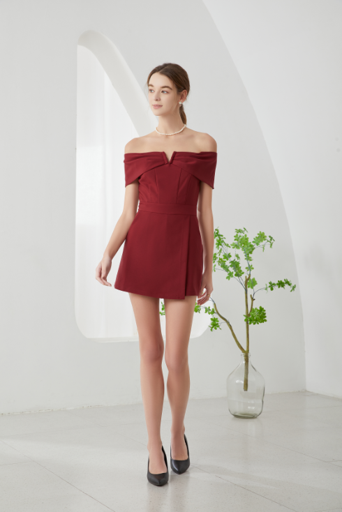 Liza Off Shoulder V Romper