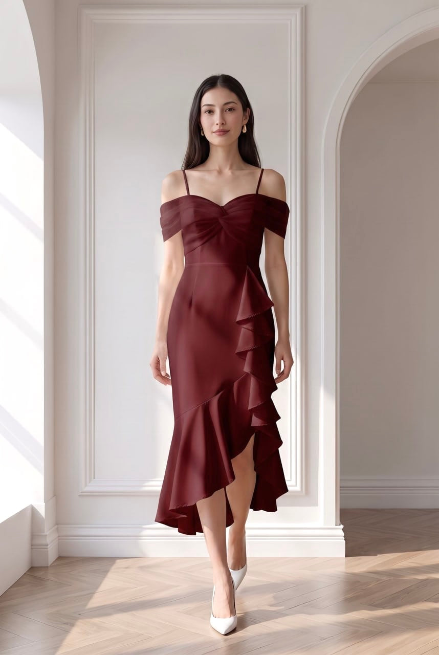 Macy Chiffon Sleeve Maxi Dress