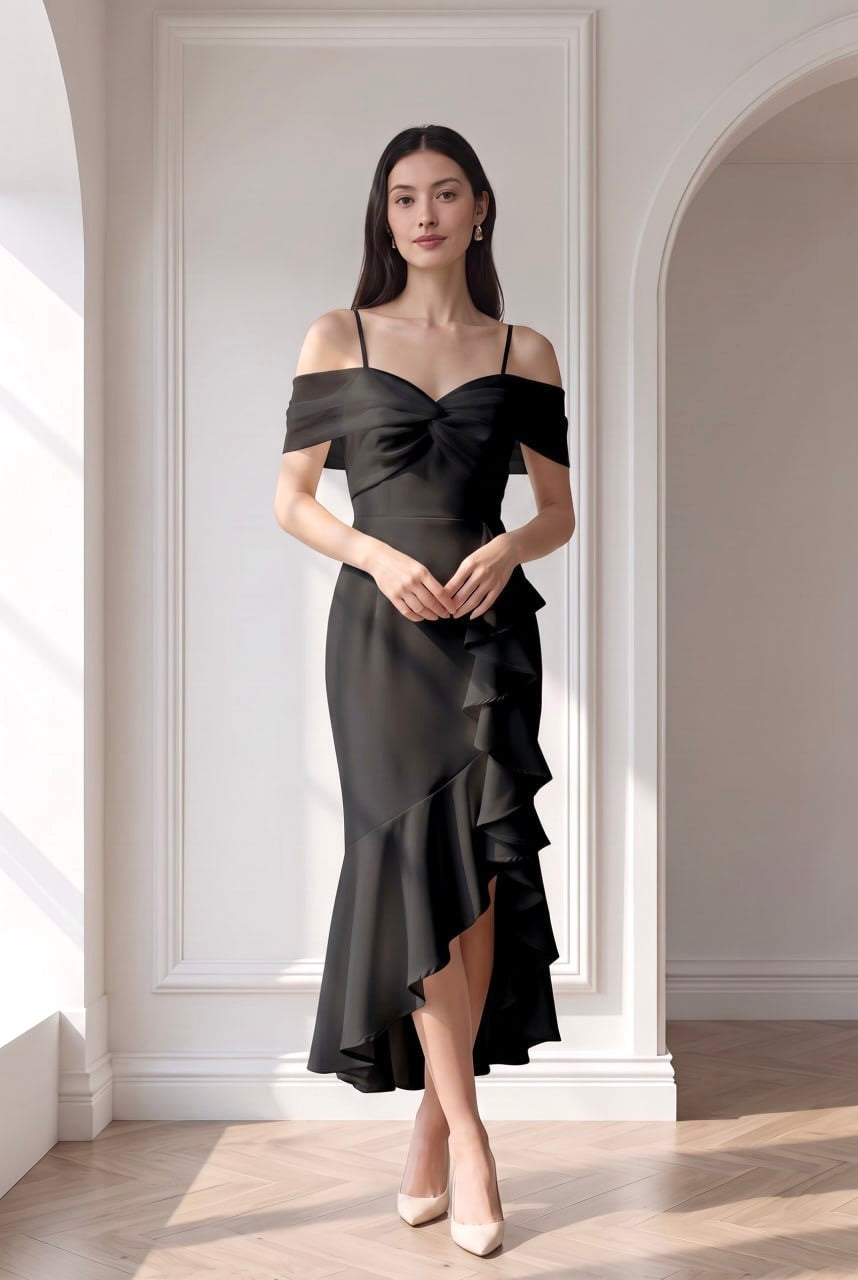 Macy Chiffon Sleeve Maxi Dress