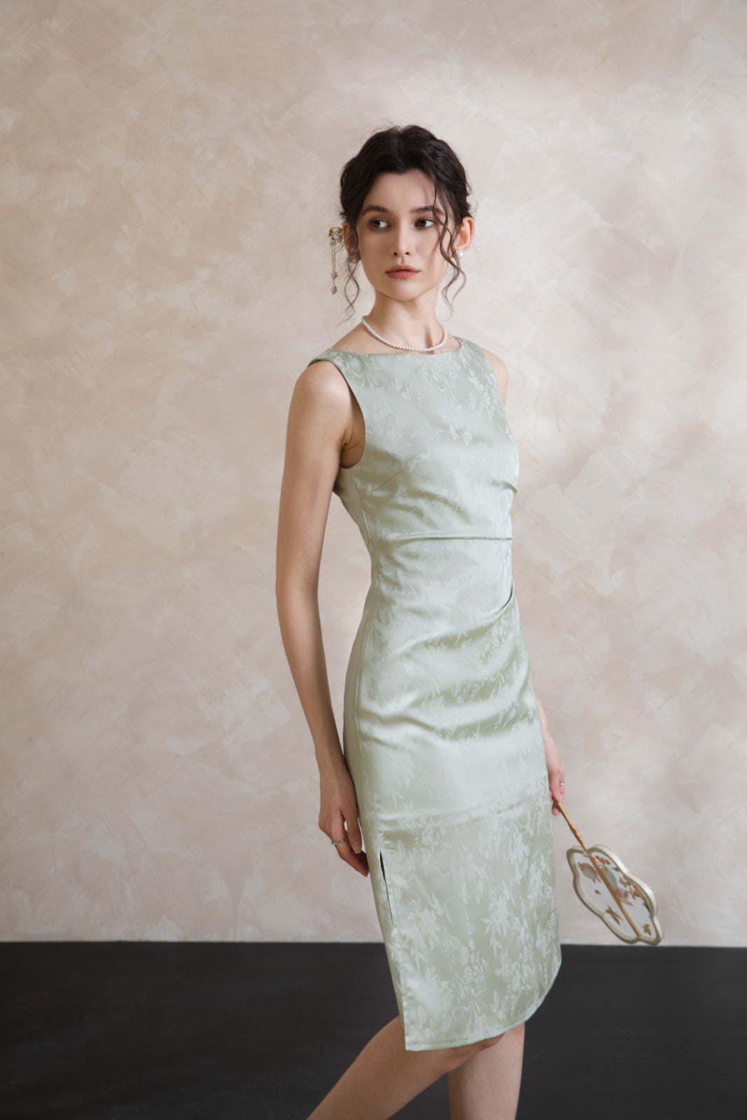 Elise Oriental Elegant Midi Dress