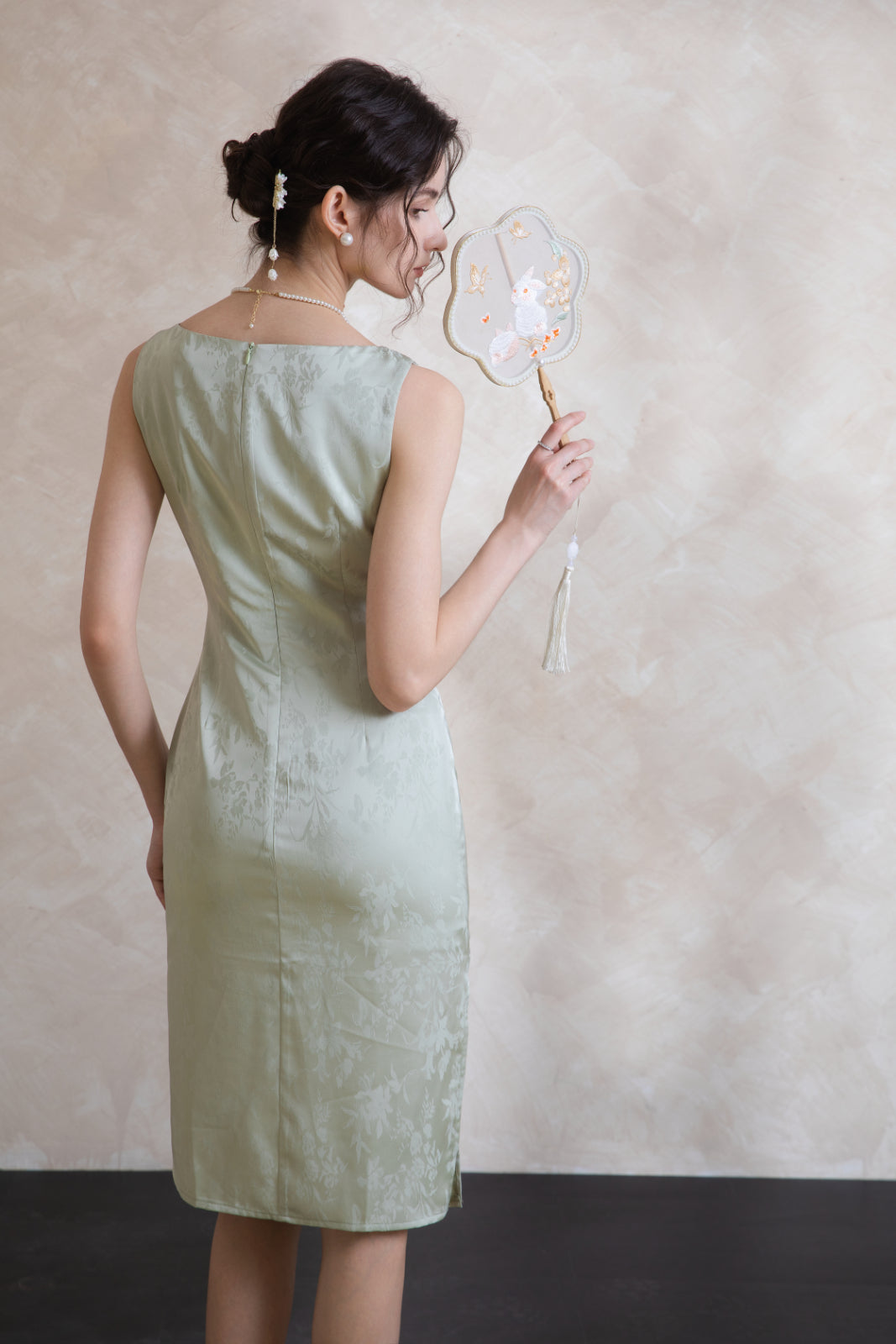 Elise Oriental Elegant Midi Dress