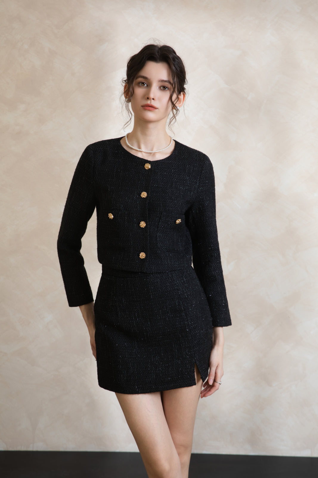 Elise Royal Tweed Set Wear