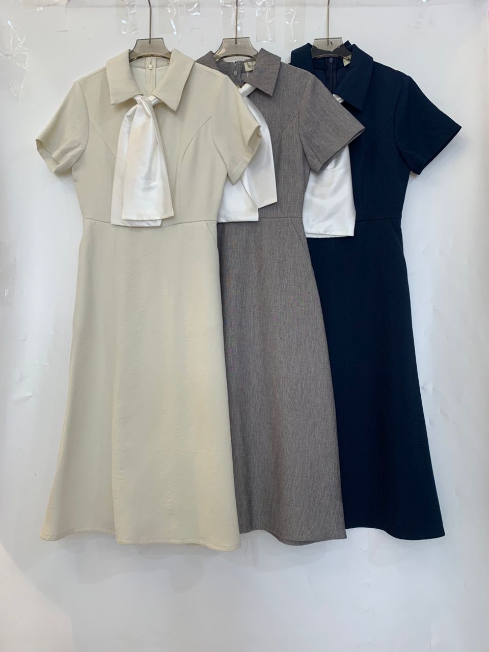 Rossie Parisian Tie Midi Dress