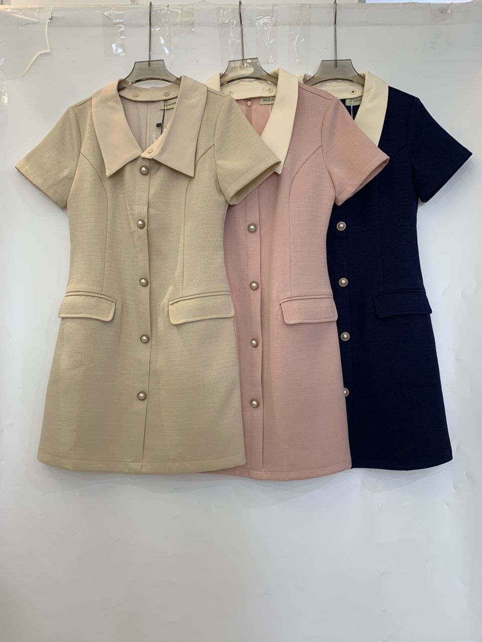 Rossie Collar Tweed Short Dress