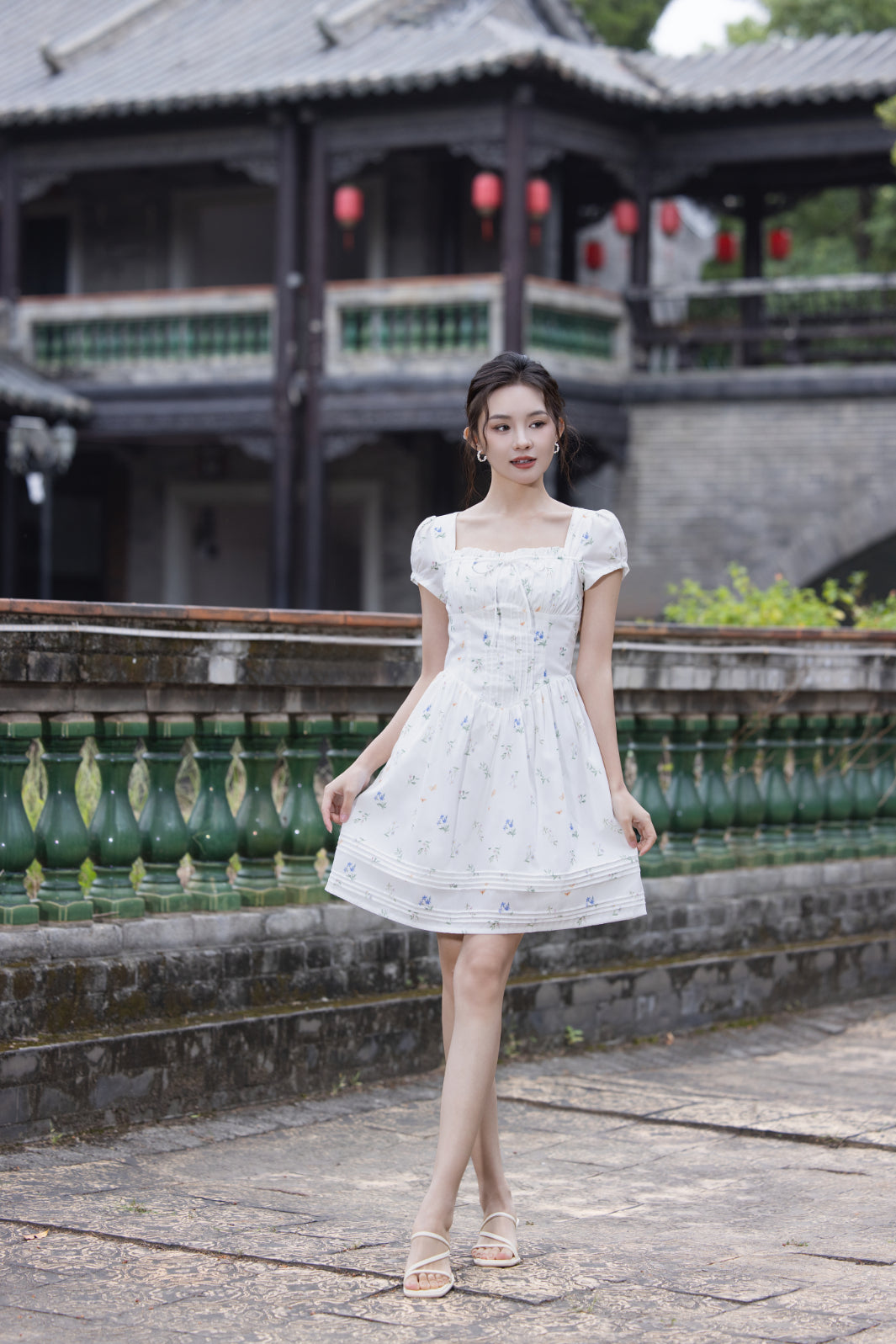 Jin Yuè Blossom Short Dress