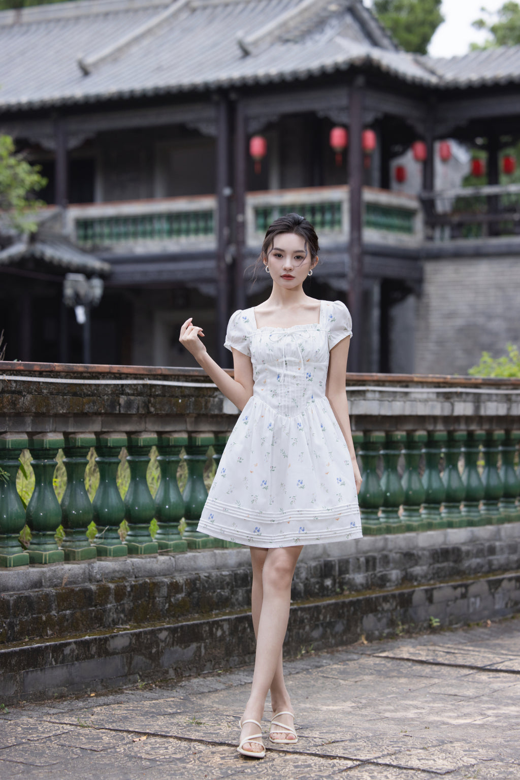 Jin Yuè Blossom Short Dress