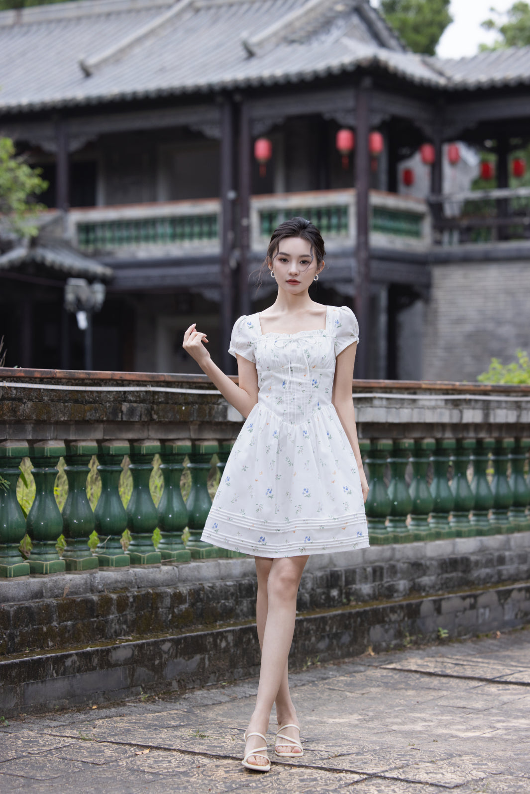 Jin Yuè Blossom Short Dress