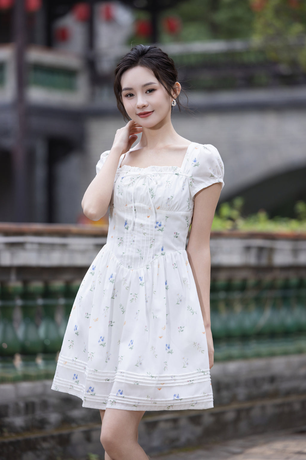 Jin Yuè Blossom Short Dress