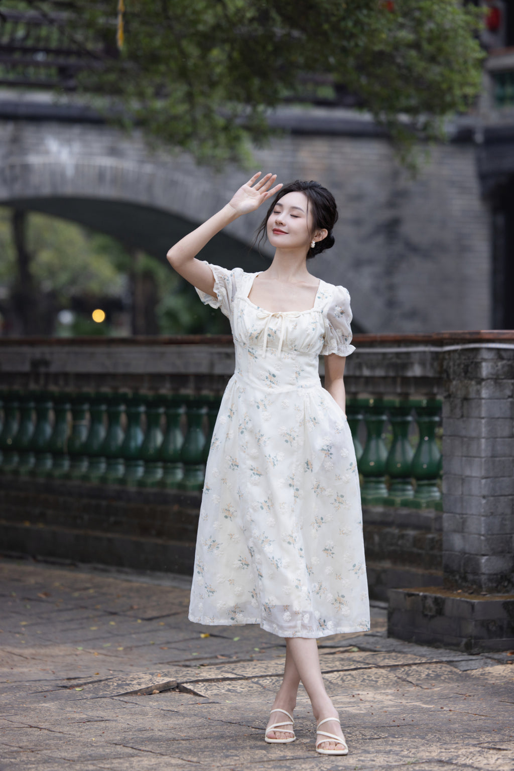 Jin Yuè Blossom Midi Dress