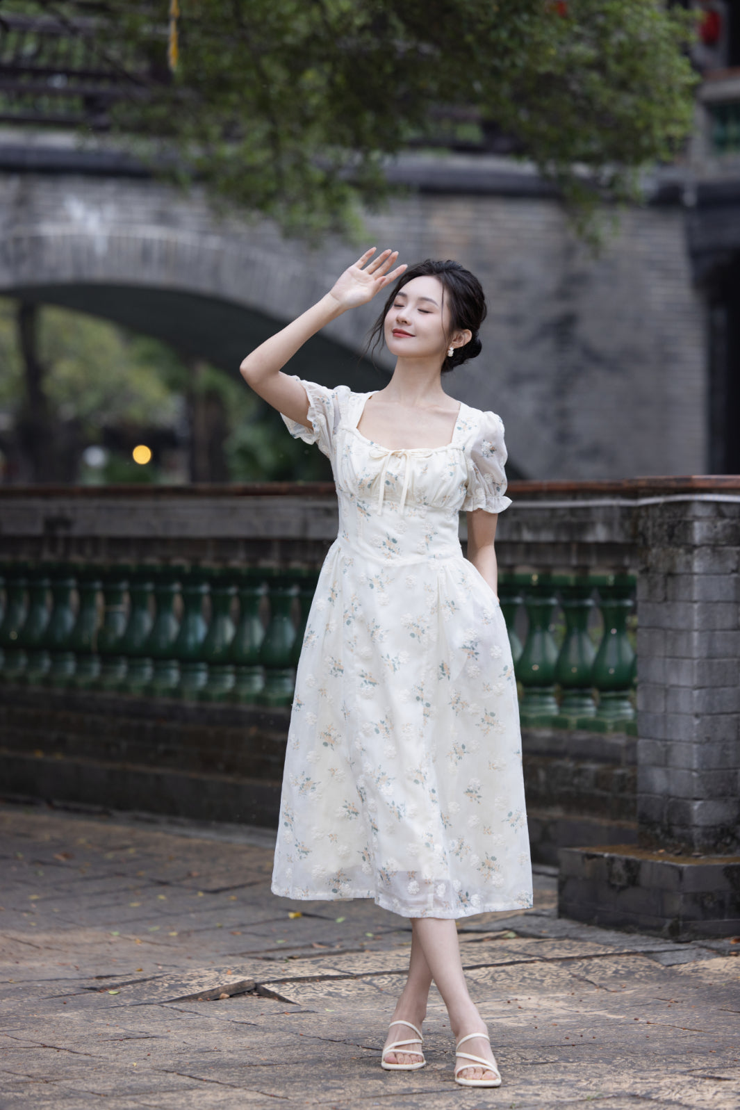 Jin Yuè Blossom Midi Dress