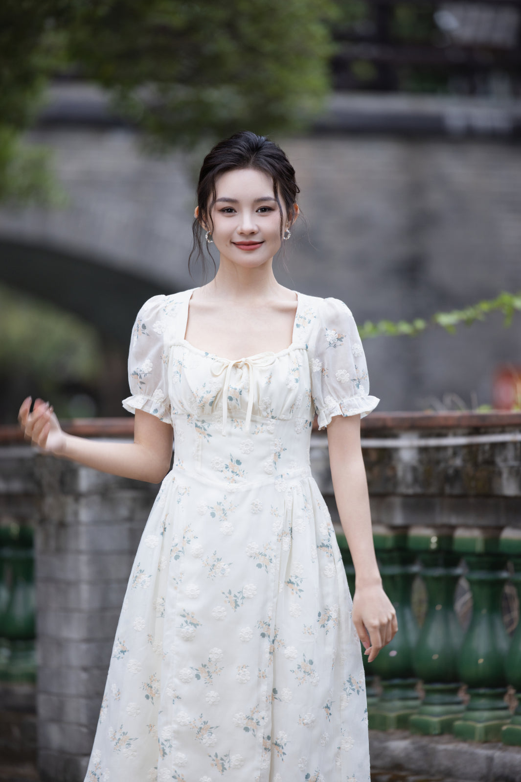 Jin Yuè Blossom Midi Dress