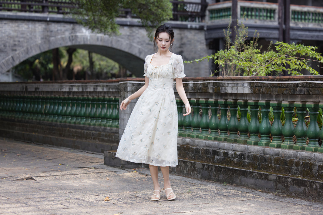 Jin Yuè Blossom Midi Dress