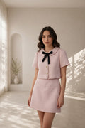 Estelle Bow Tweed Set