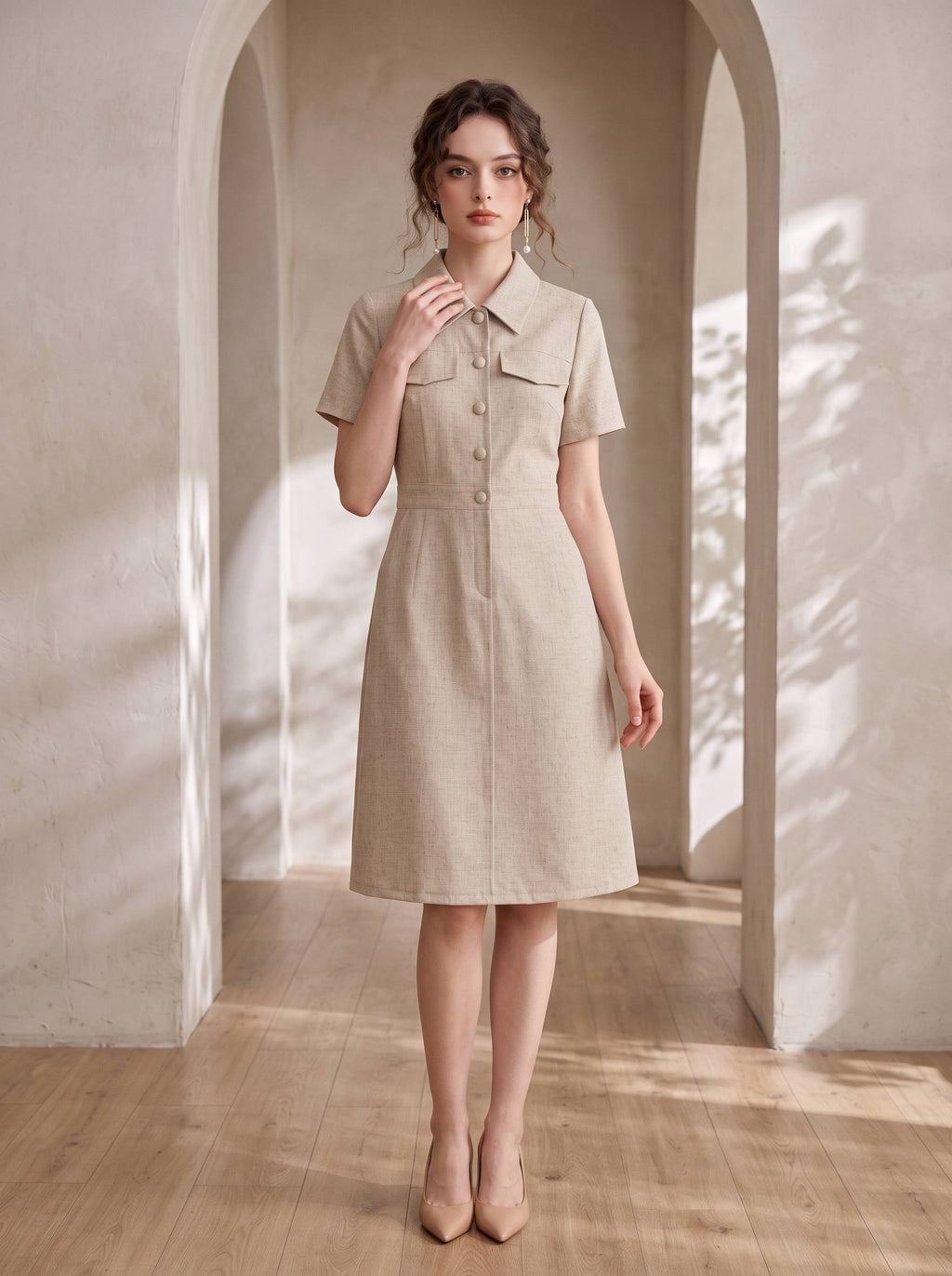 Adeline Tailored Midi Dress