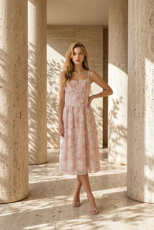 Lora Bloom Midi Dress